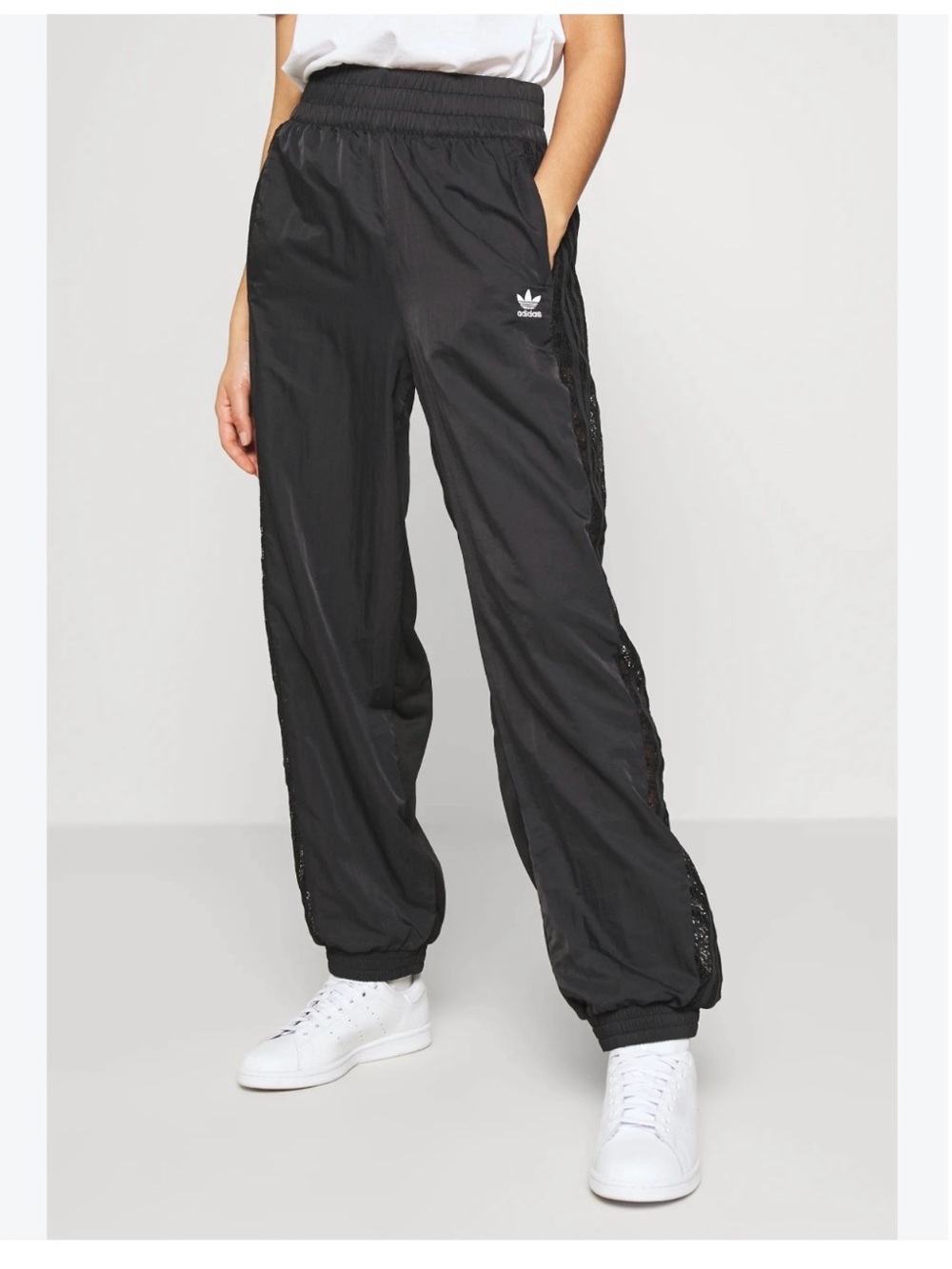 Adidas Black Lace Sweatpants Size XL